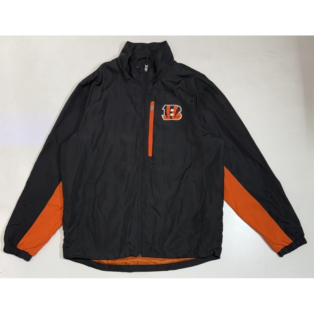 Cincinnati Bengals Official NFL On Field Jacket Men's Large Full Zip